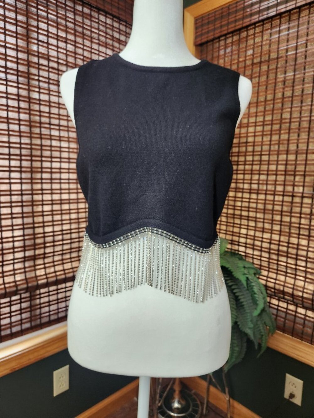 Forever 21 Crop top rhinestone shirt